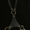 LIVY Harnais En Cuir Noir Shop