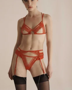 LIVY Porte Jarretelles Batignolles Rouge Clearance