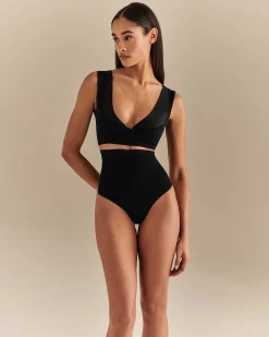 LIVY String Taille Haute Chrome Noir Store